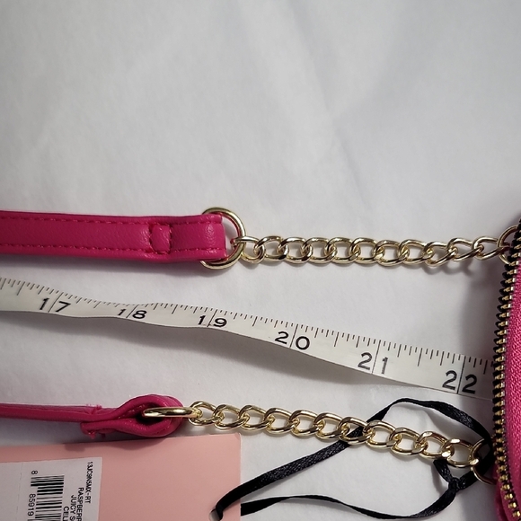 Juicy Couture Vibrant Pink Crossbody Cell Phone  Bag with Gold Accents NWT - Picture 13 of 13